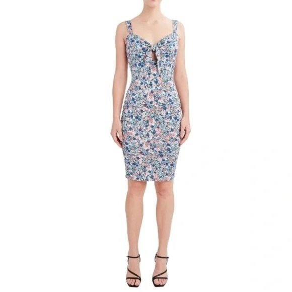 BCBG Dresses & Skirts - Women's Cut Out Tie Rib Scattered Floral Dress XXL 20 NWT